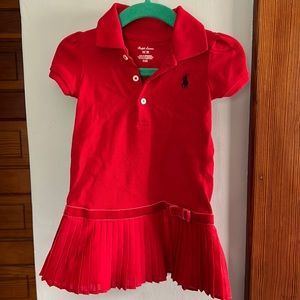 Ralph Lauren Red Pleated Dress (9mos)